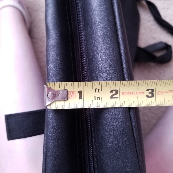 Leather Buckled Academic Messenger Shoulder Bag - Picture 16 of 16